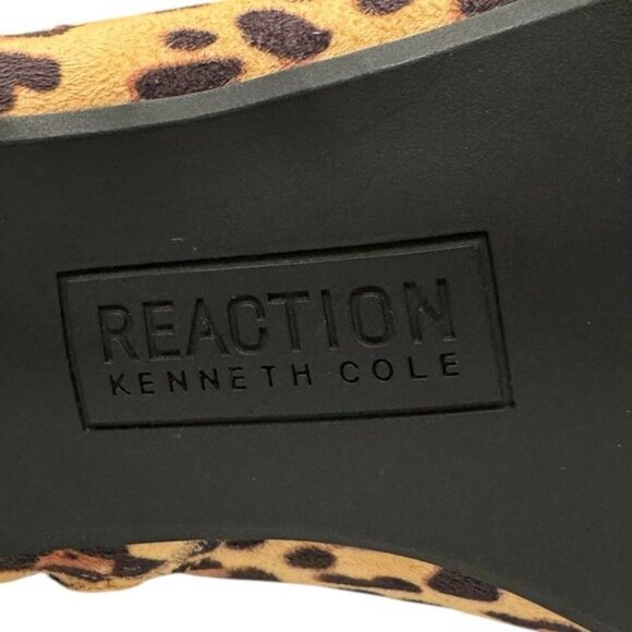 Reaction Kenneth Cole Cheetah Print Pointy Toe Sexy Kitten Heel Ankle Boots 8.5 - Picture 9 of 10